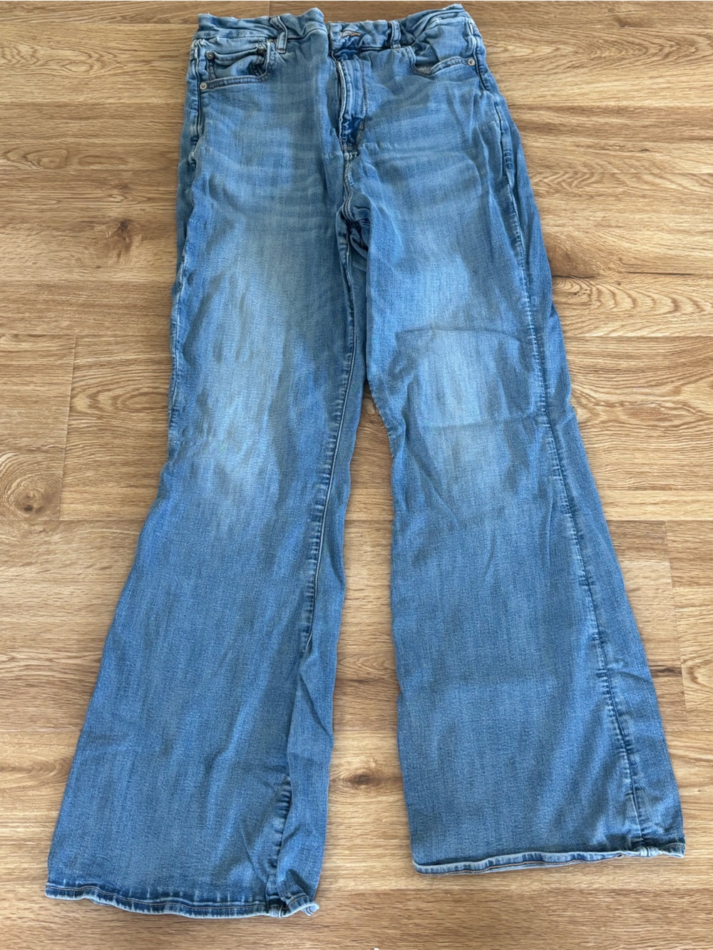 American Eagle Outfitters Light Blue Wide Leg Jeans